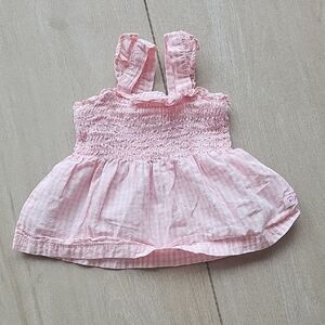 Ruffle Butts Pink Striped Tank Top